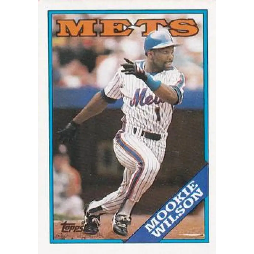 1988 Topps #255 Mookie Wilson NM-MT New York Mets Baseball Card  Image 1