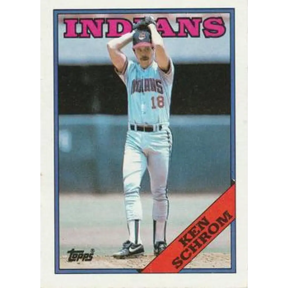 1988 Topps #256 Ken Schrom NM-MT Cleveland Indians Baseball Card  Image 1