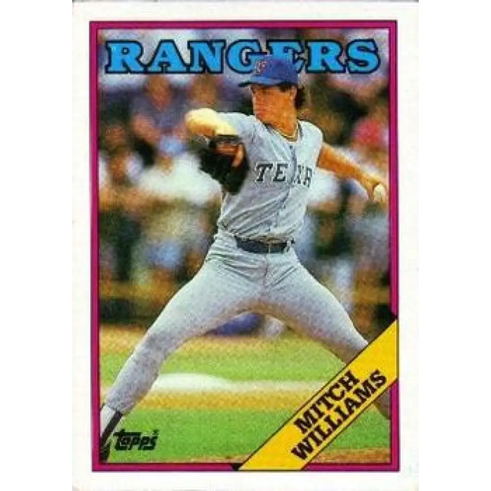 1988 Topps #26 Mitch Williams NM-MT Texas Rangers Baseball Card  Image 1