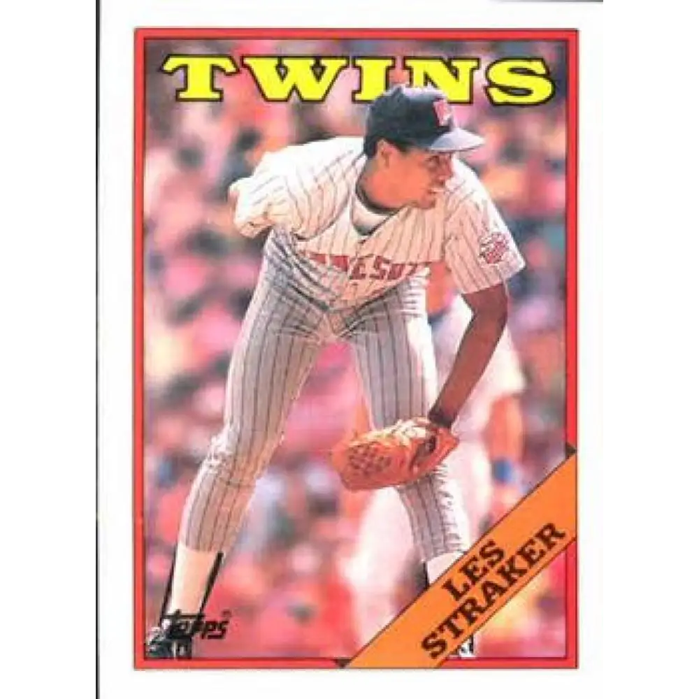 1988 Topps #264 Les Straker NM-MT Minnesota Twins Baseball Card  Image 1