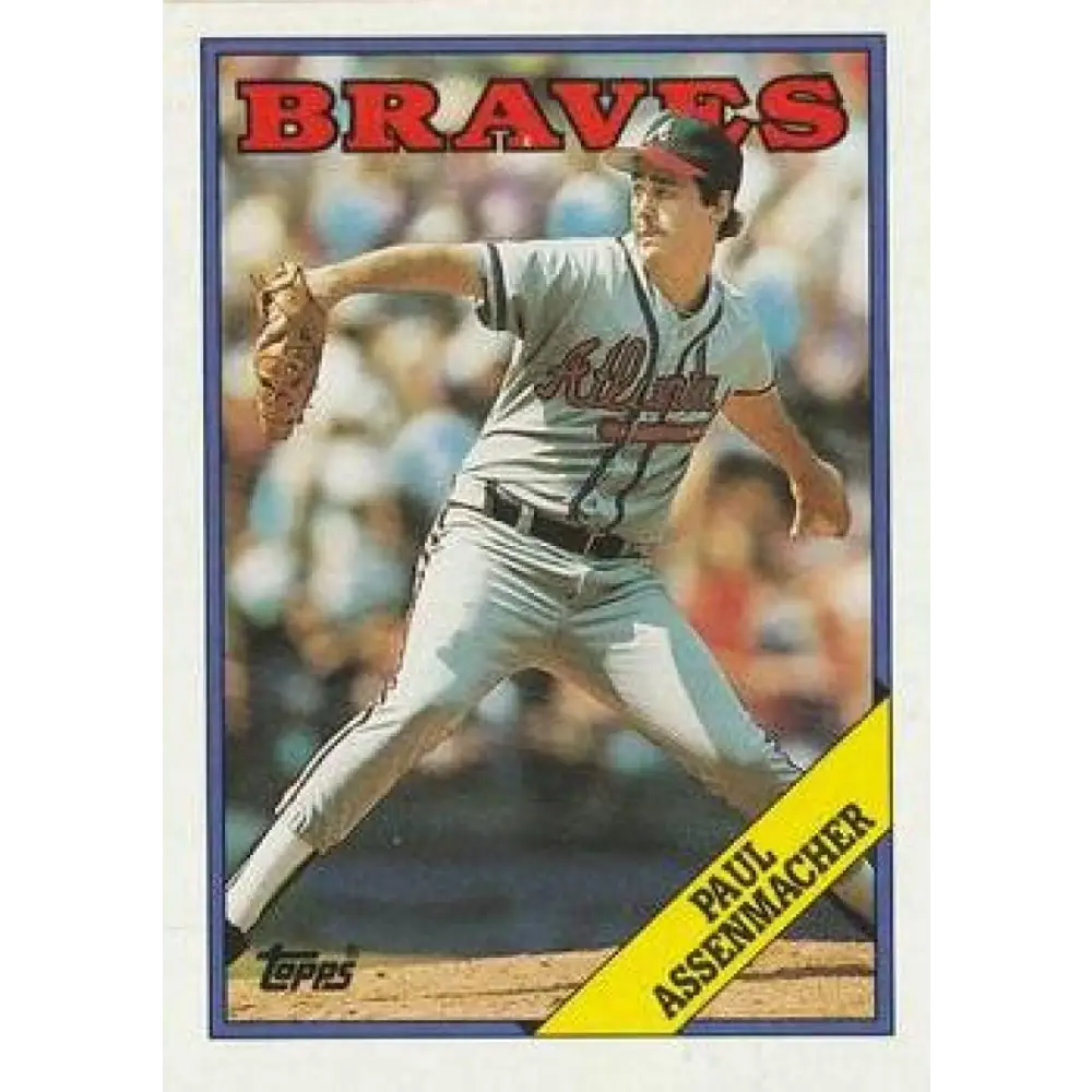 1988 Topps #266 Paul Assenmacher NM-MT Atlanta Braves Baseball Card  Image 1