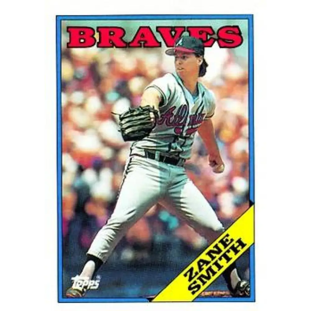 1988 Topps #297 Zane Smith NM-MT Atlanta Braves Baseball Card  Image 1