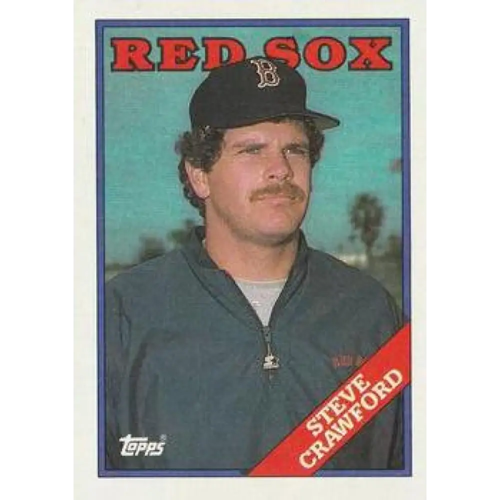 1988 Topps #299 Steve Crawford NM-MT Boston Red Sox Baseball Card  Image 1