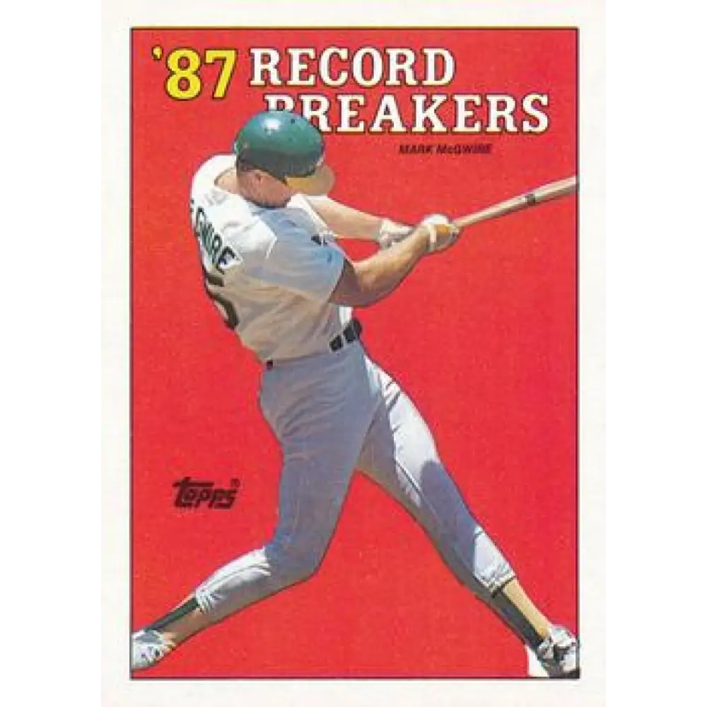 1988 Topps #3 Mark McGwire NM-MT Oakland Athletics Baseball Card  Image 1