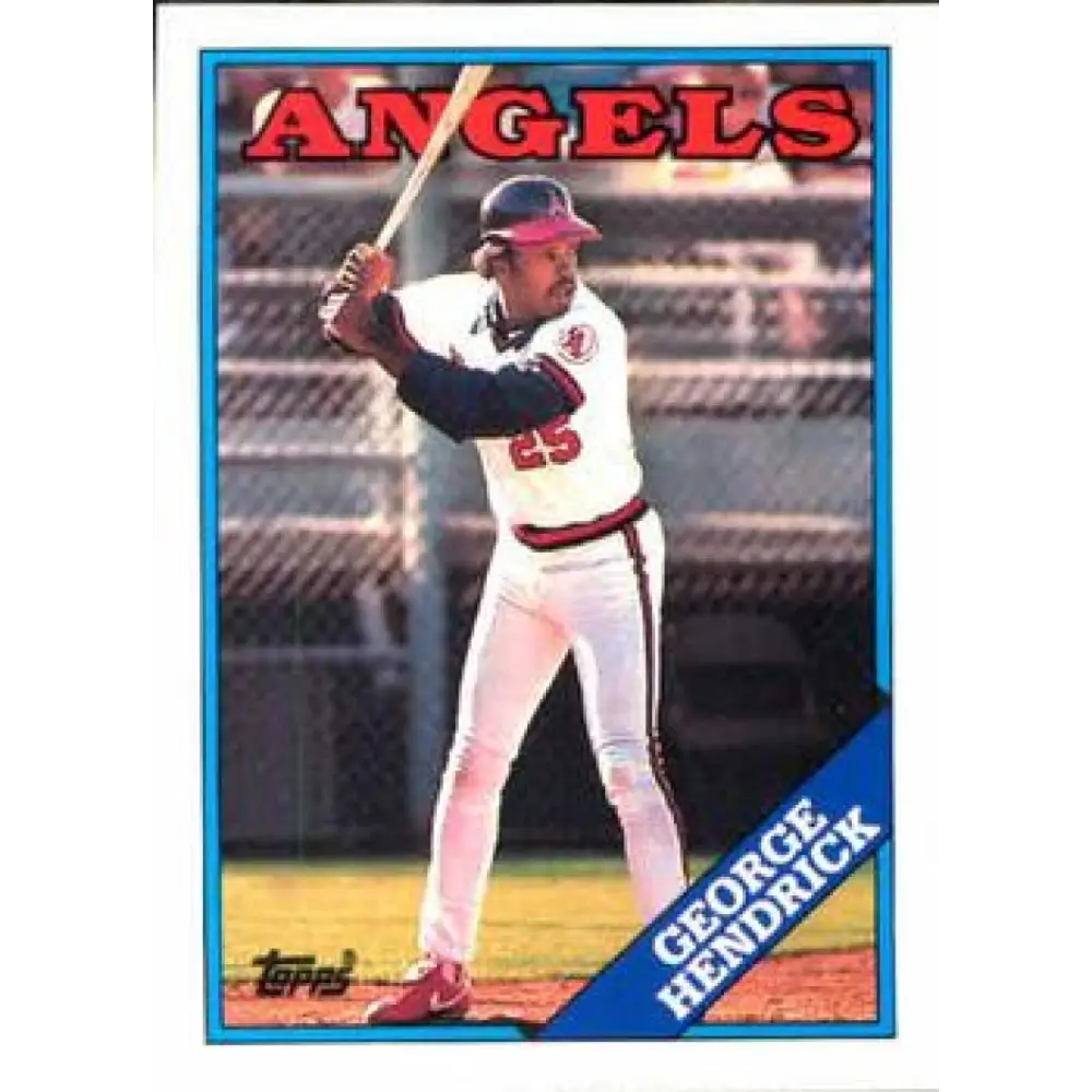 1988 Topps #304 George Hendrick NM-MT California Angels Baseball Card  Image 1