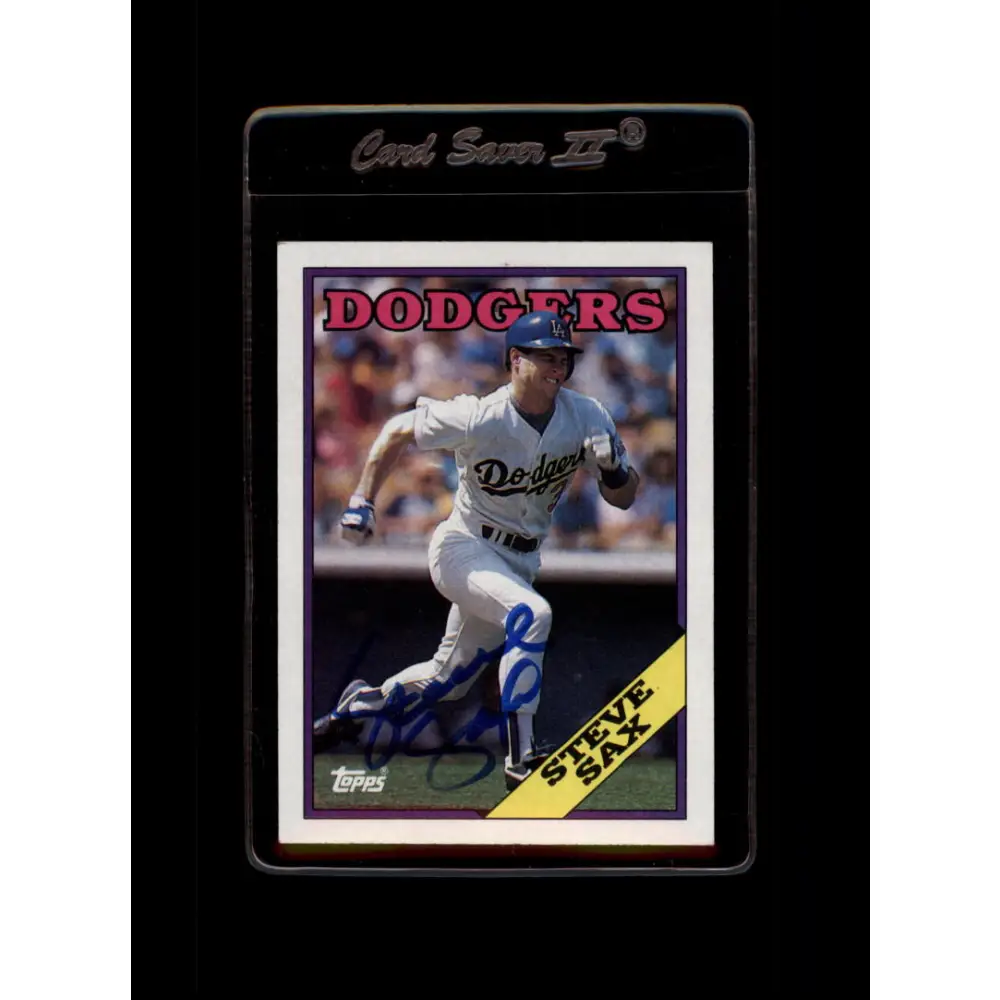 1988 Topps #305 Steve Sax NM-MT Los Angeles Dodgers Baseball Card  Image 1