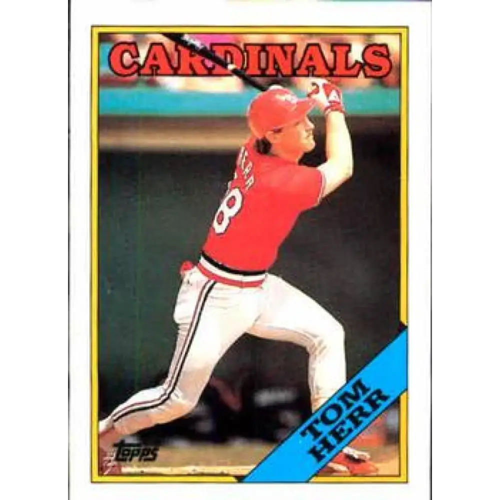 1988 Topps #310 Tom Herr NM-MT St. Louis Cardinals Baseball Card  Image 1