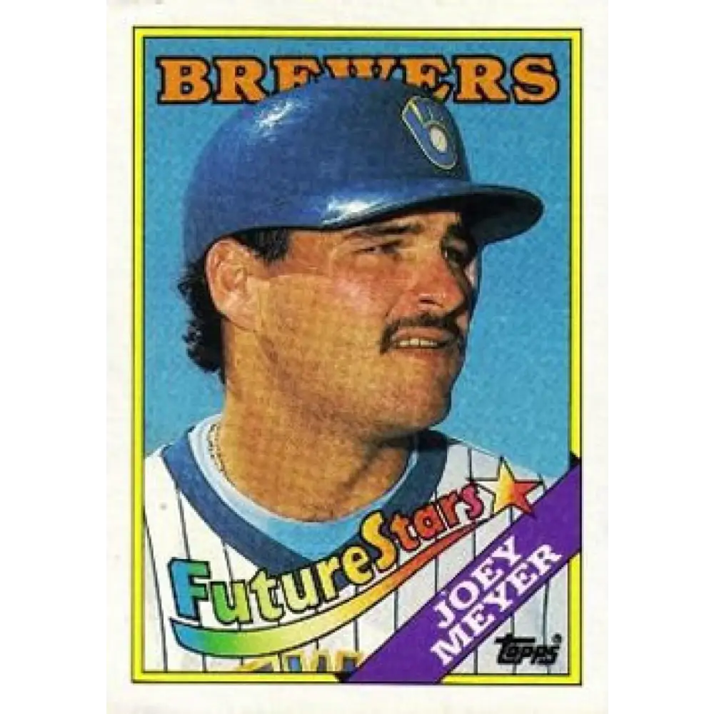 1988 Topps #312 Joey Meyer NM-MT Milwaukee Brewers Baseball Card  Image 1
