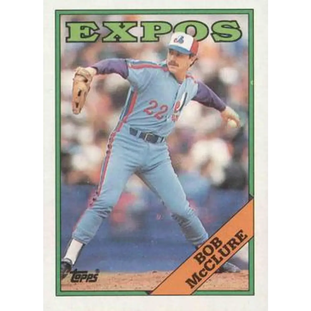 1988 Topps #313 Bob McClure NM-MT Montreal Expos Baseball Card  Image 1