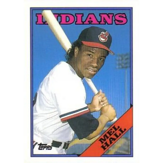 1988 Topps #318 Mel Hall NM-MT Cleveland Indians Baseball Card  Image 1