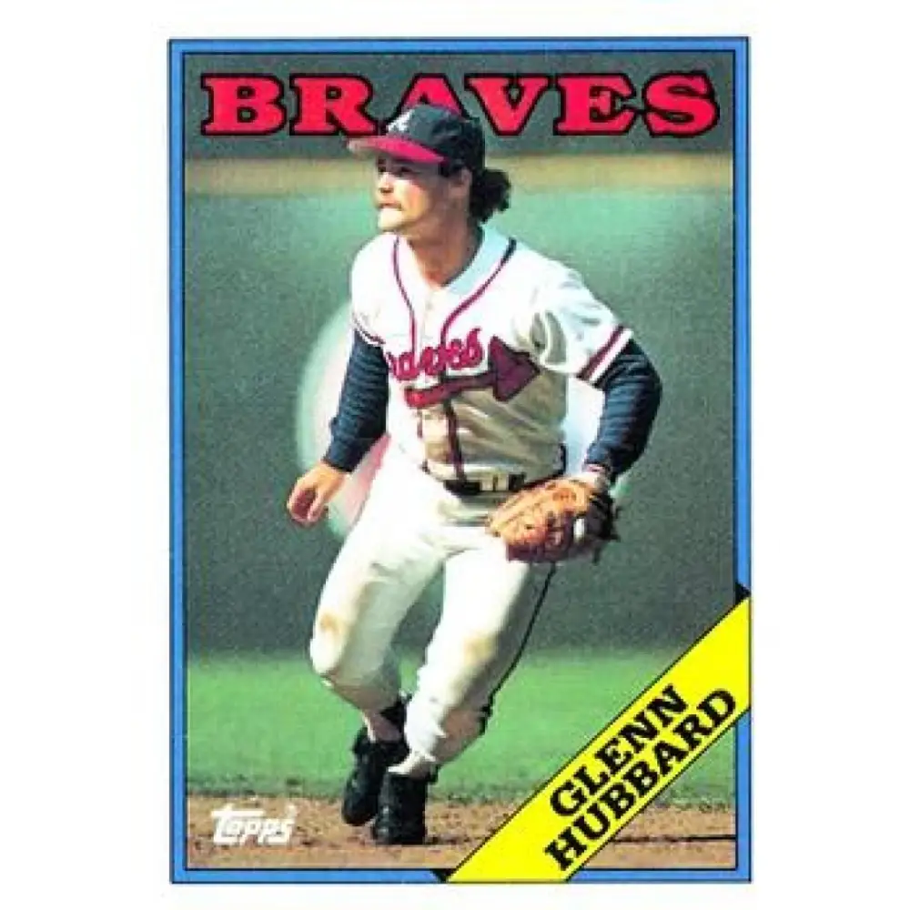 1988 Topps #325 Glenn Hubbard NM-MT Atlanta Braves Baseball Card  Image 1
