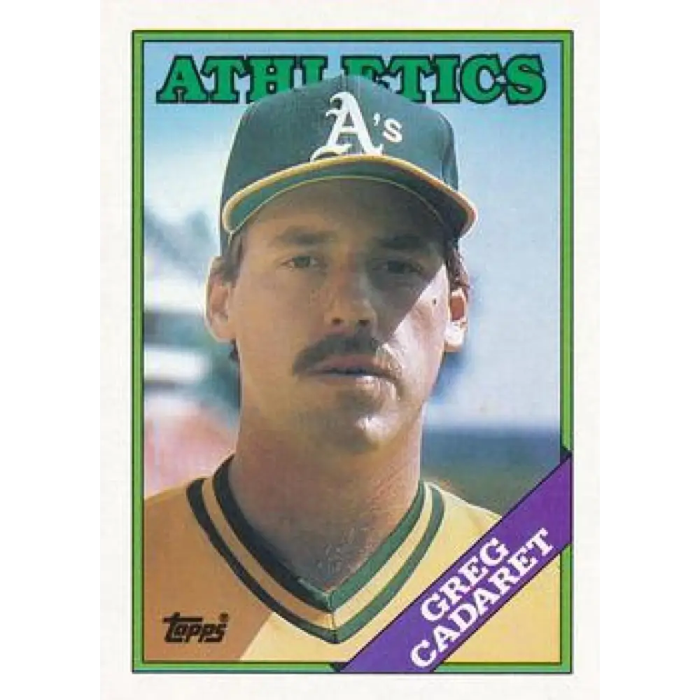 1988 Topps #328 Greg Cadaret NM-MT RC Rookie Oakland Athletics Baseball Card  Image 1