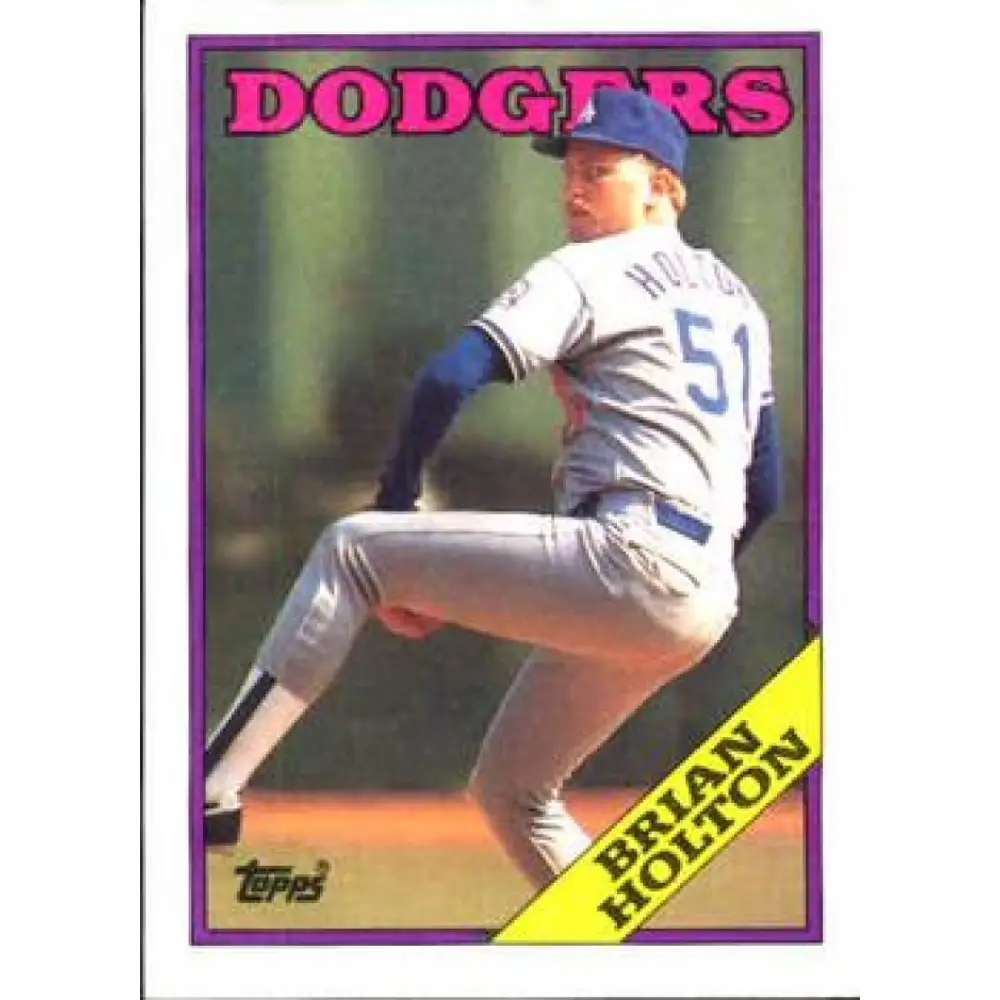 1988 Topps #338 Brian Holton NM-MT Los Angeles Dodgers Baseball Card  Image 1