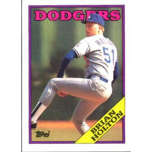 1988 Topps #338 Brian Holton NM-MT Los Angeles Dodgers Baseball Card  Image 1