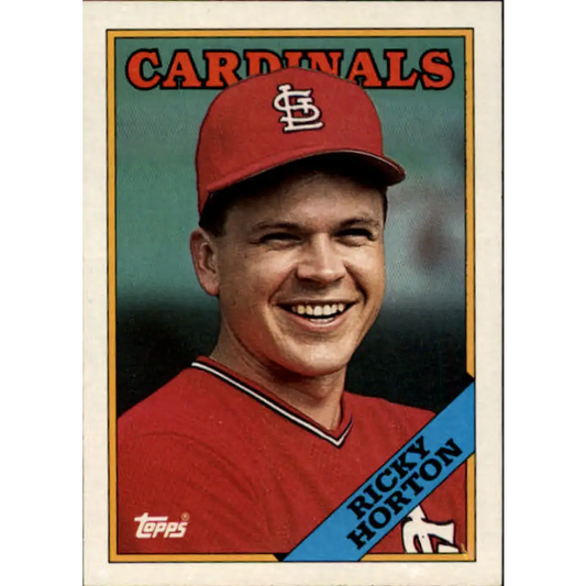 1988 Topps #34 Ricky Horton NM-MT St. Louis Cardinals Baseball Card  Image 1