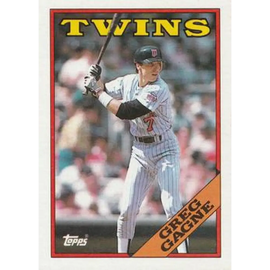 1988 Topps #343 Greg Gagne NM-MT Minnesota Twins Baseball Card  Image 1