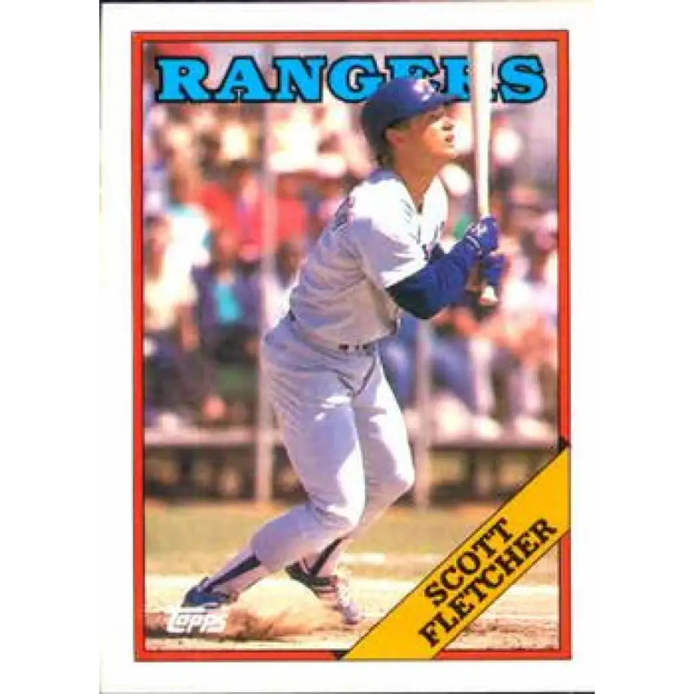 1988 Topps #345 Scott Fletcher NM-MT Texas Rangers Baseball Card  Image 1