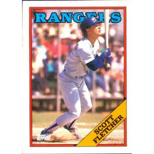 1988 Topps #345 Scott Fletcher NM-MT Texas Rangers Baseball Card  Image 1