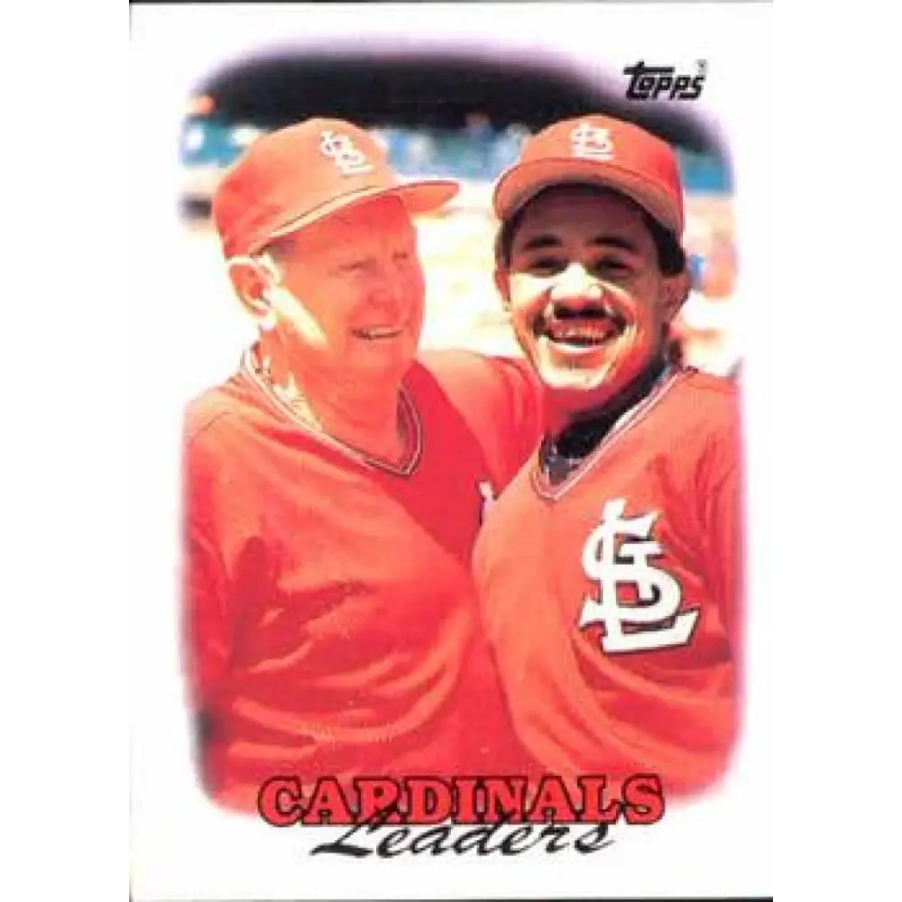 1988 Topps #351 Cardinals Team Leaders NM-MT St. Louis Cardinals Baseball Card  Image 1