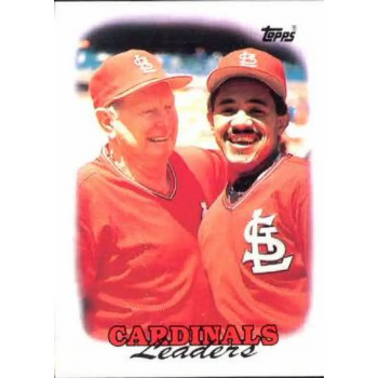 1988 Topps #351 Cardinals Team Leaders NM-MT St. Louis Cardinals Baseball Card  Image 1