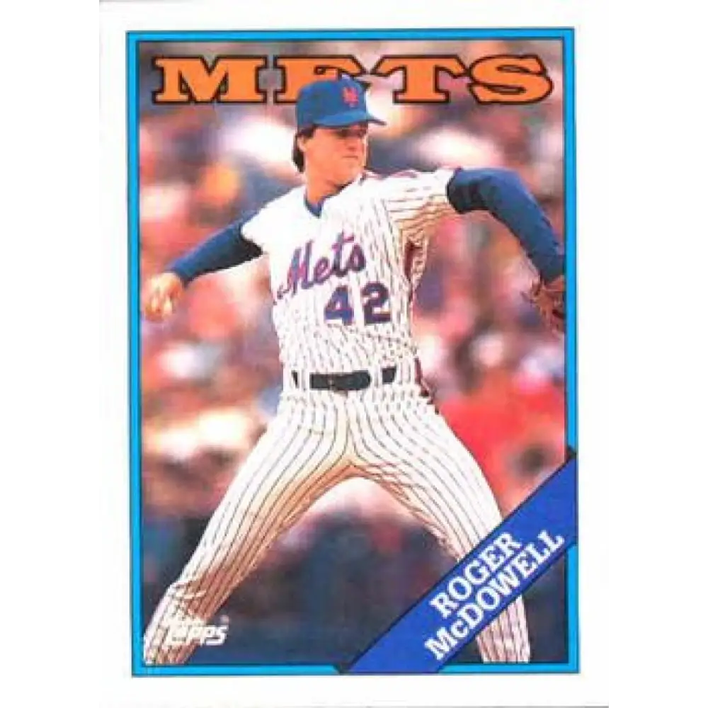 1988 Topps #355 Roger McDowell NM-MT New York Mets Baseball Card  Image 1