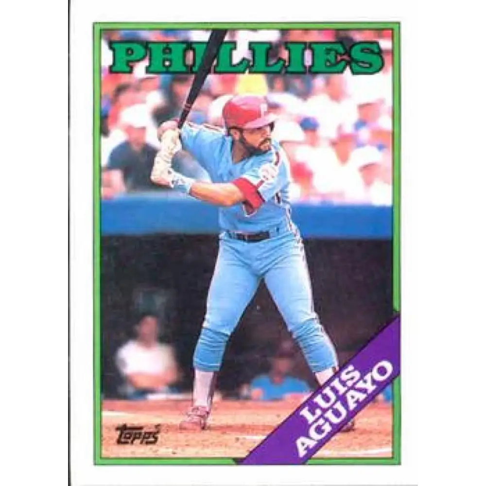 1988 Topps #356 Luis Aguayo NM-MT Philadelphia Phillies Baseball Card  Image 1