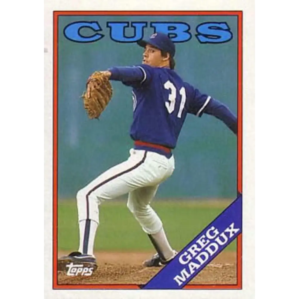 1988 Topps #361 Greg Maddux NM-MT Chicago Cubs Baseball Card  Image 1