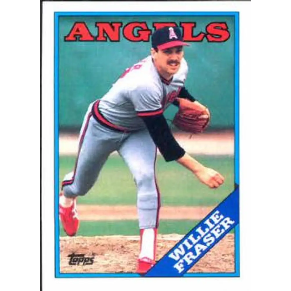 1988 Topps #363 Willie Fraser NM-MT California Angels Baseball Card  Image 1