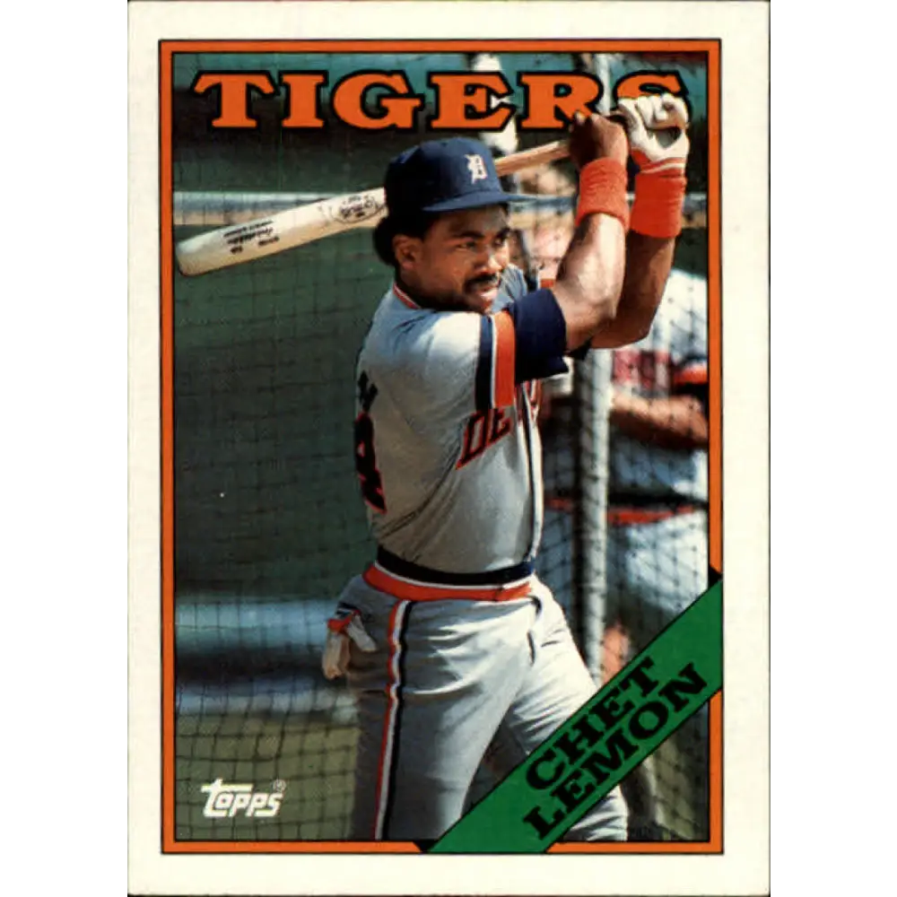 1988 Topps #366 Chet Lemon NM-MT Detroit Tigers Baseball Card  Image 1