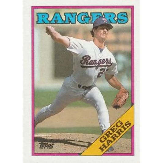 1988 Topps #369 Greg Harris NM-MT Texas Rangers Baseball Card  Image 1