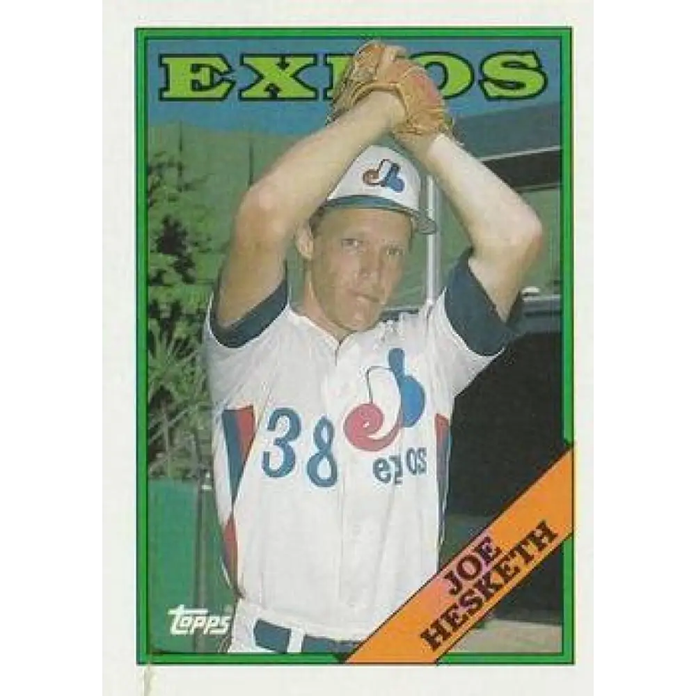 1988 Topps #371 Joe Hesketh NM-MT Montreal Expos Baseball Card  Image 1