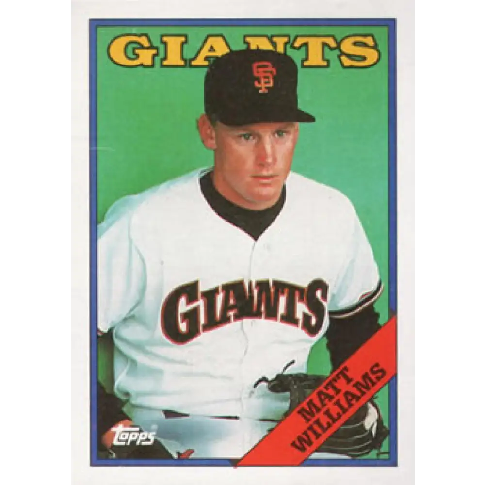 1988 Topps #372 Matt Williams NM-MT RC Rookie San Francisco Giants Baseball Card  Image 1