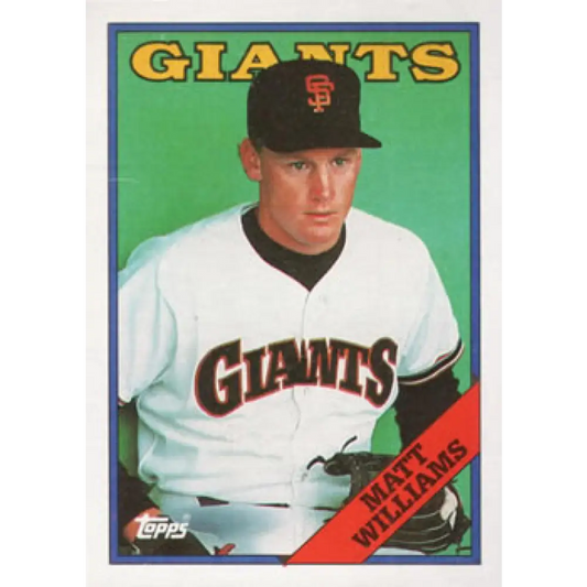 1988 Topps #372 Matt Williams NM-MT RC Rookie San Francisco Giants Baseball Card  Image 1