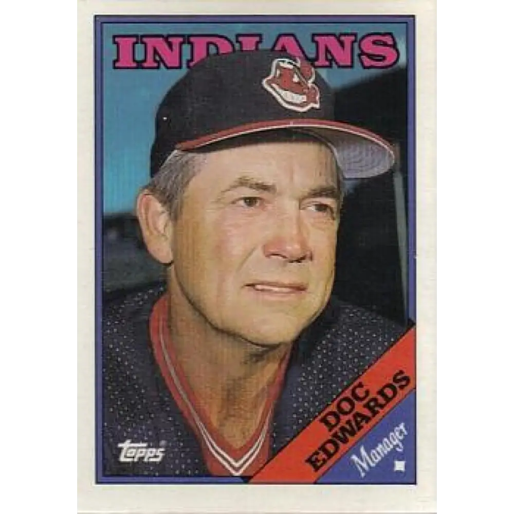 1988 Topps #374 Doc Edwards NM-MT Cleveland Indians Baseball Card  Image 1
