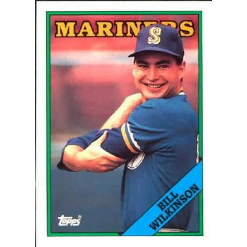 1988 Topps #376 Bill Wilkinson NM-MT Seattle Mariners Baseball Card  Image 1