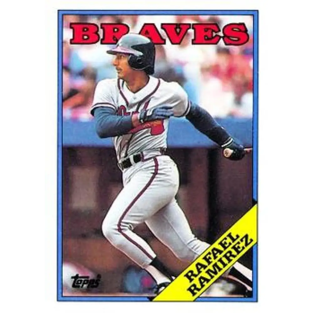 1988 Topps #379 Rafael Ramirez NM-MT Atlanta Braves Baseball Card  Image 1