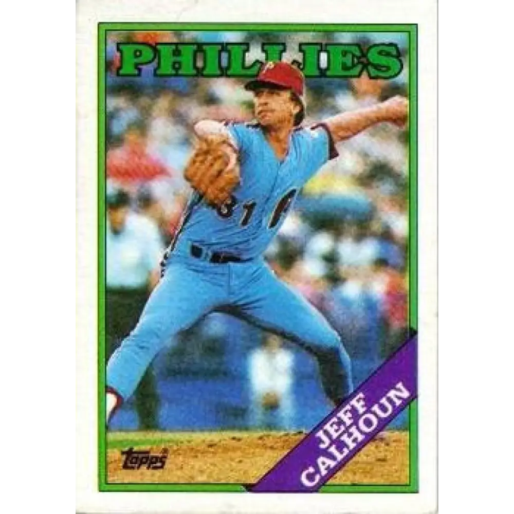 1988 Topps #38 Jeff Calhoun NM-MT Philadelphia Phillies Baseball Card  Image 1