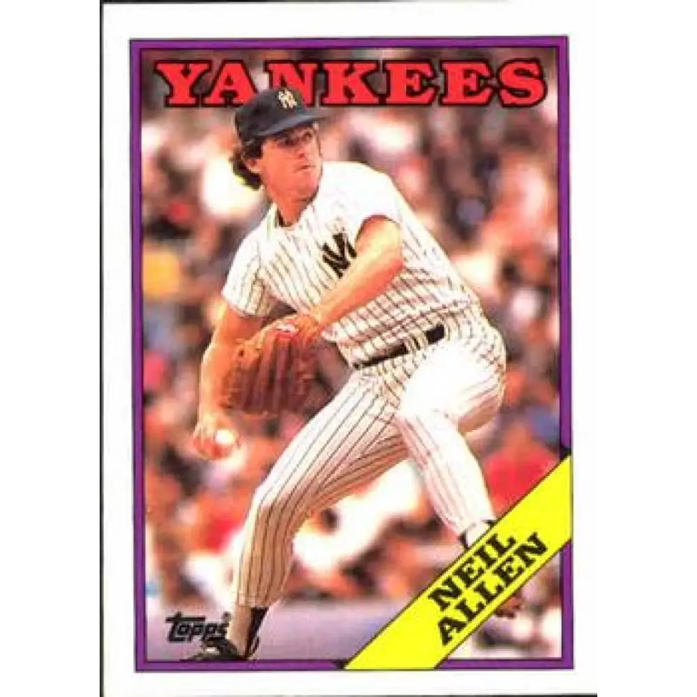 1988 Topps #384 Neil Allen NM-MT New York Yankees Baseball Card  Image 1