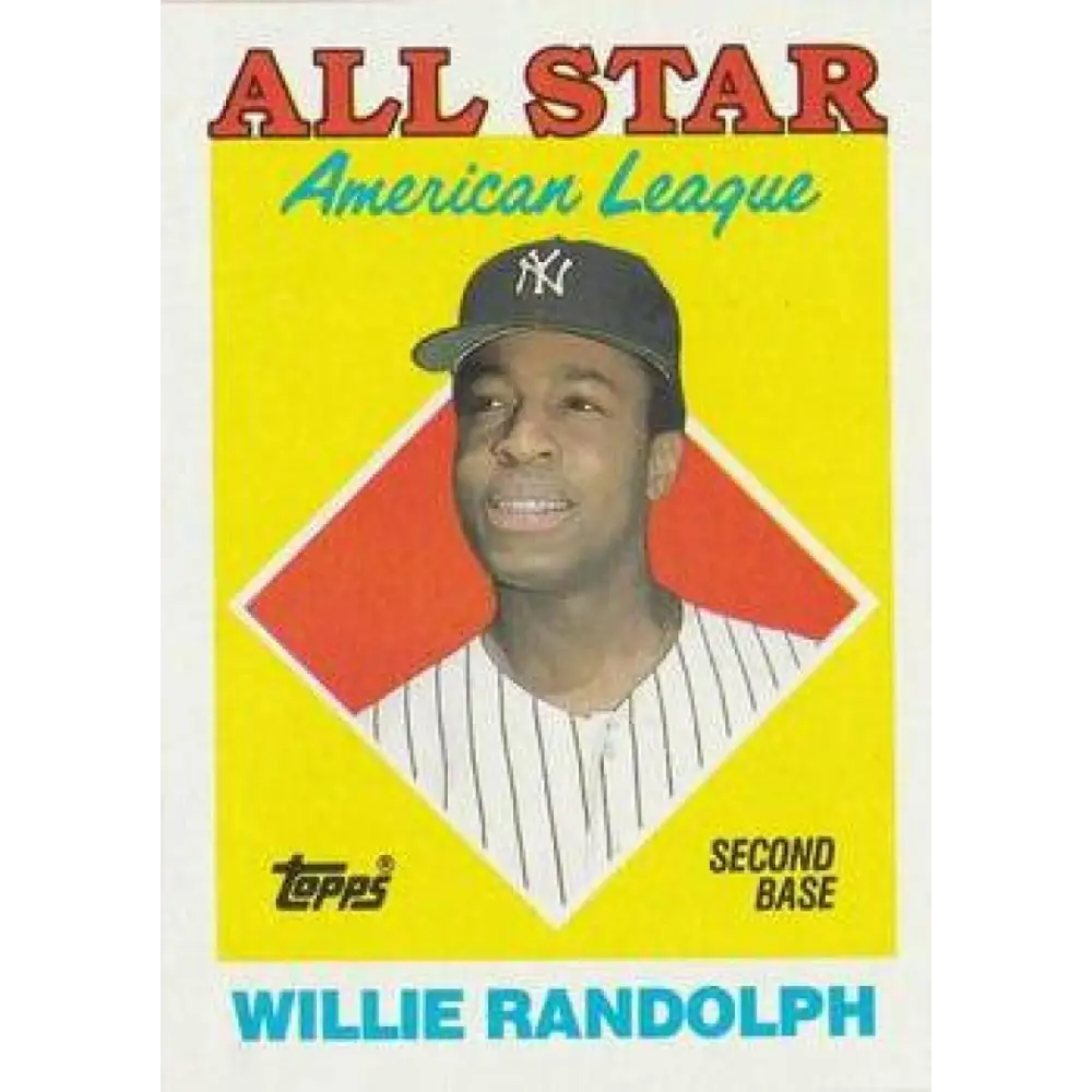 1988 Topps #387 Willie Randolph NM-MT New York Yankees Baseball Card  Image 1