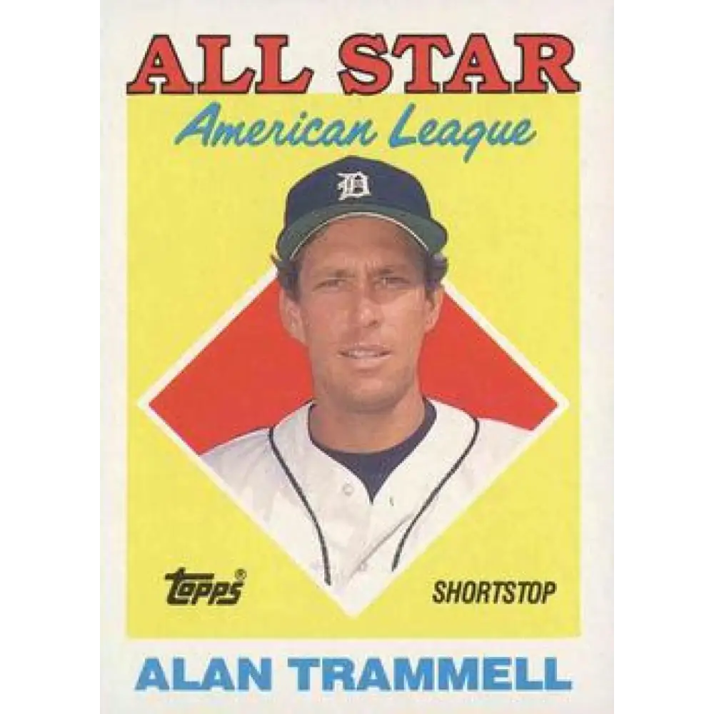 1988 Topps #389 Alan Trammell NM-MT Detroit Tigers Baseball Card  Image 1