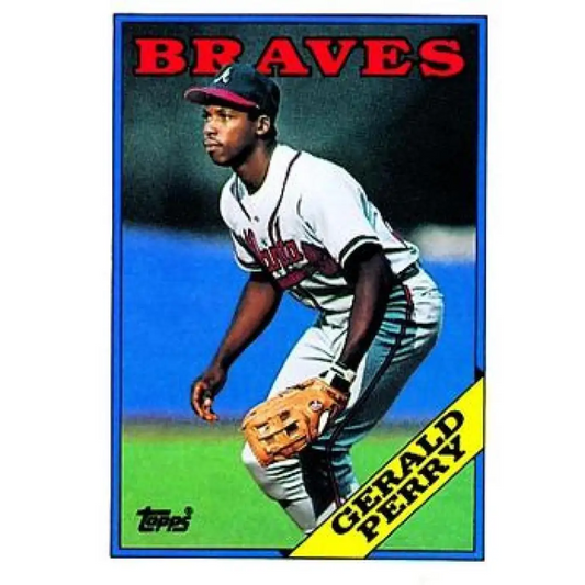 1988 Topps #39 Gerald Perry NM-MT Atlanta Braves Baseball Card  Image 1