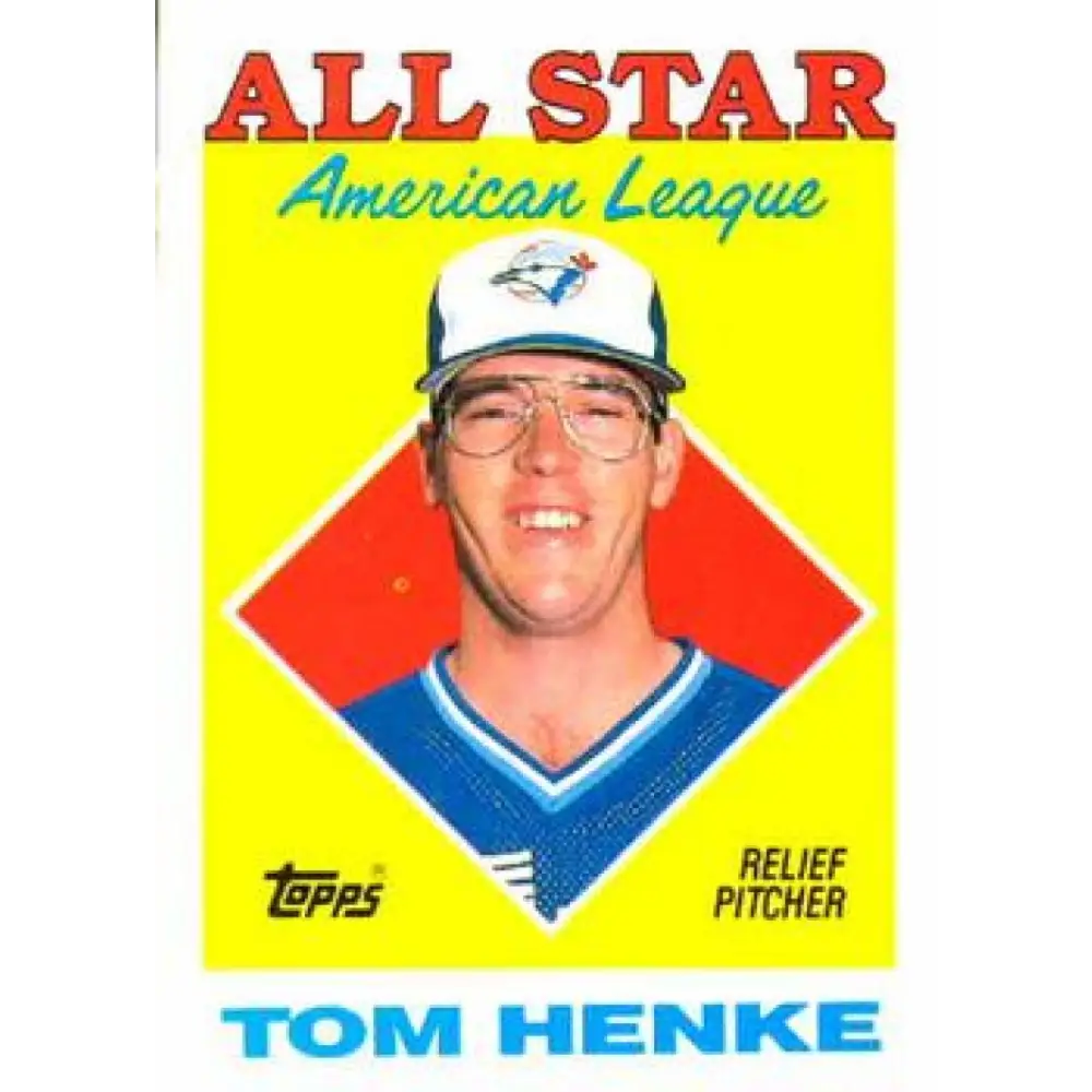 1988 Topps #396 Tom Henke NM-MT Toronto Blue Jays Baseball Card  Image 1