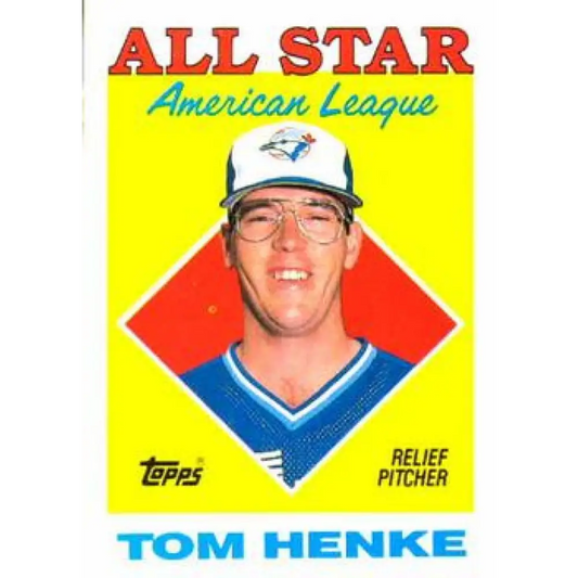 1988 Topps #396 Tom Henke NM-MT Toronto Blue Jays Baseball Card  Image 1