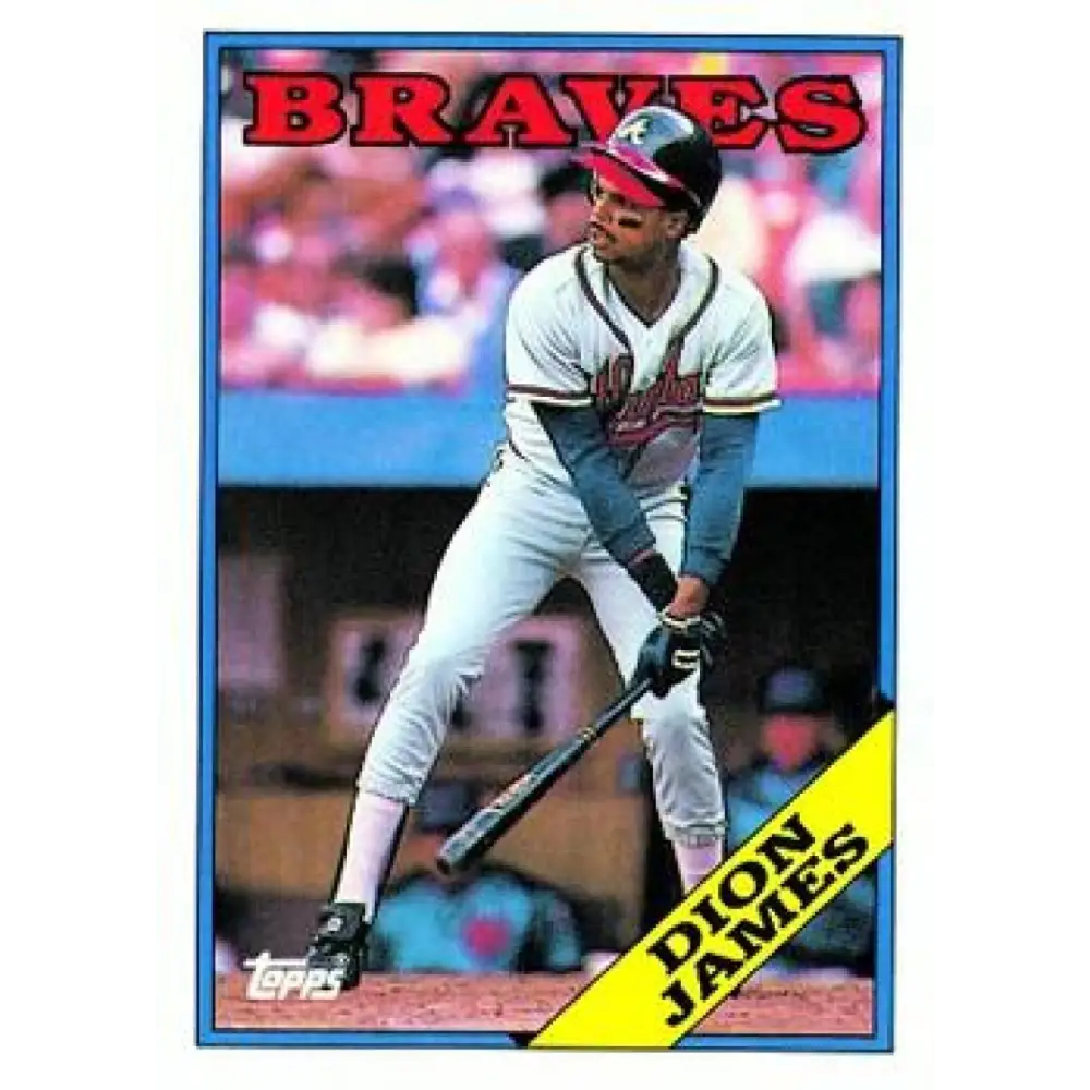 1988 Topps #408 Dion James NM-MT Atlanta Braves Baseball Card  Image 1
