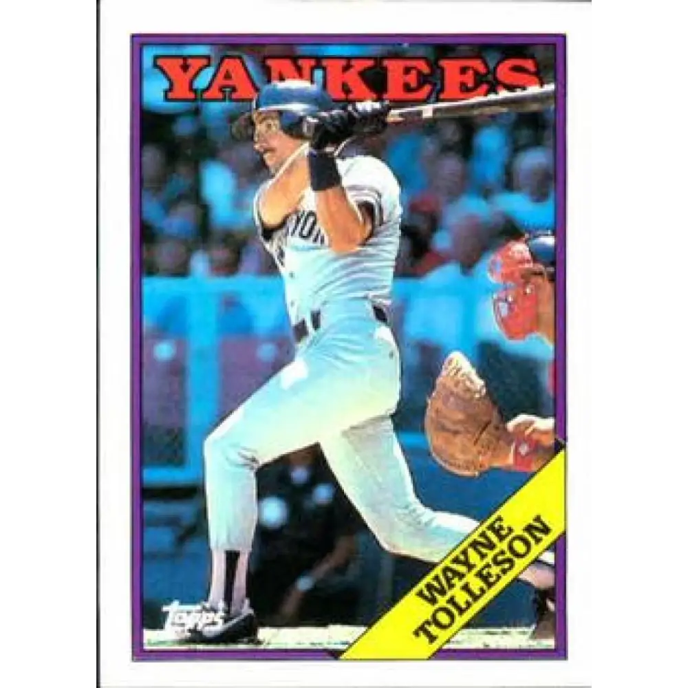 1988 Topps #411 Wayne Tolleson NM-MT New York Yankees Baseball Card  Image 1