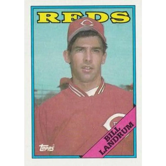 1988 Topps #42 Bill Landrum NM-MT RC Rookie Cincinnati Reds Baseball Card  Image 1