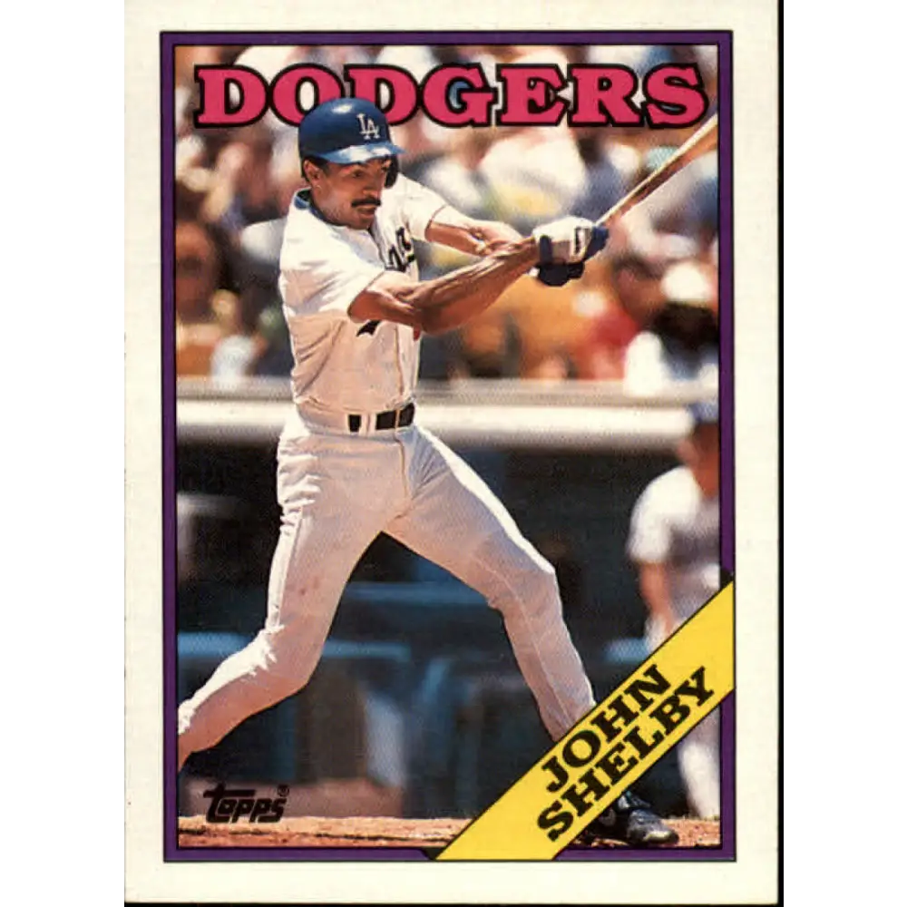 1988 Topps #428 John Shelby NM-MT Los Angeles Dodgers Baseball Card  Image 1