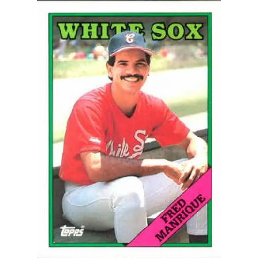 1988 Topps #437 Fred Manrique NM-MT RC Rookie Chicago White Sox Baseball Card  Image 1