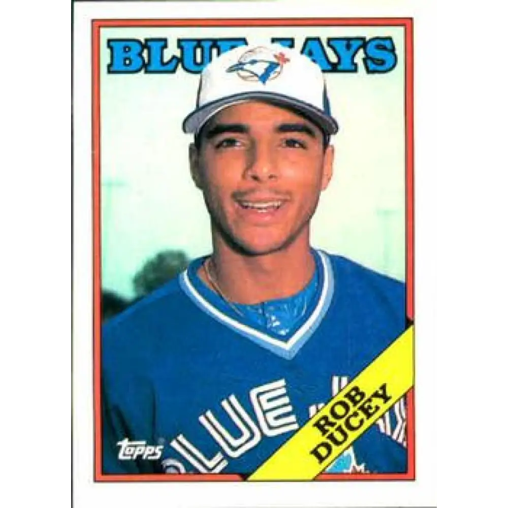 1988 Topps #438 Rob Ducey NM-MT RC Rookie Toronto Blue Jays Baseball Card  Image 1
