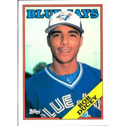 1988 Topps #438 Rob Ducey NM-MT RC Rookie Toronto Blue Jays Baseball Card  Image 1